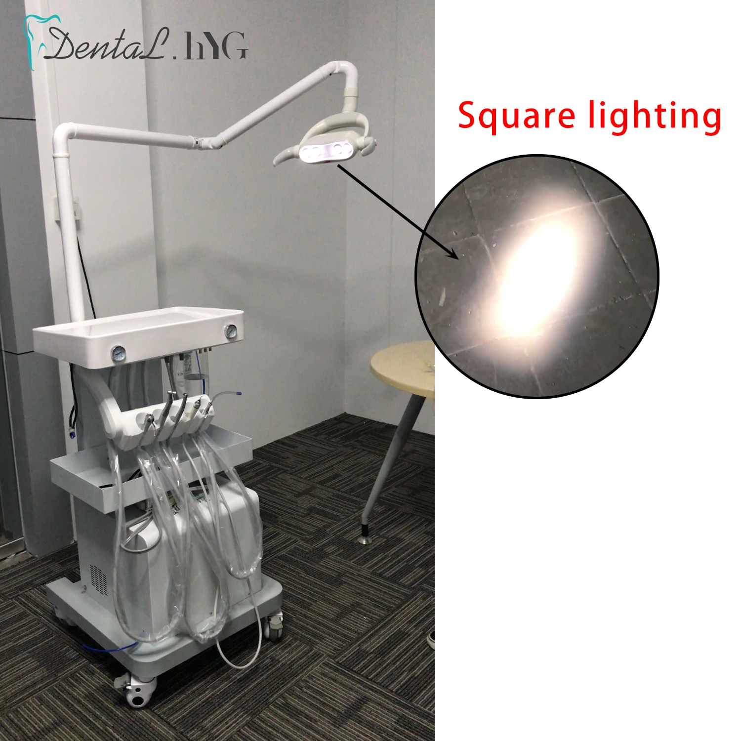 Color: Red - 4LED Dental LED Induction Lamp Shadowless Oral Lamp With Sensor Operation Light for Dental Chair Unit Dentistry Tool Equiment