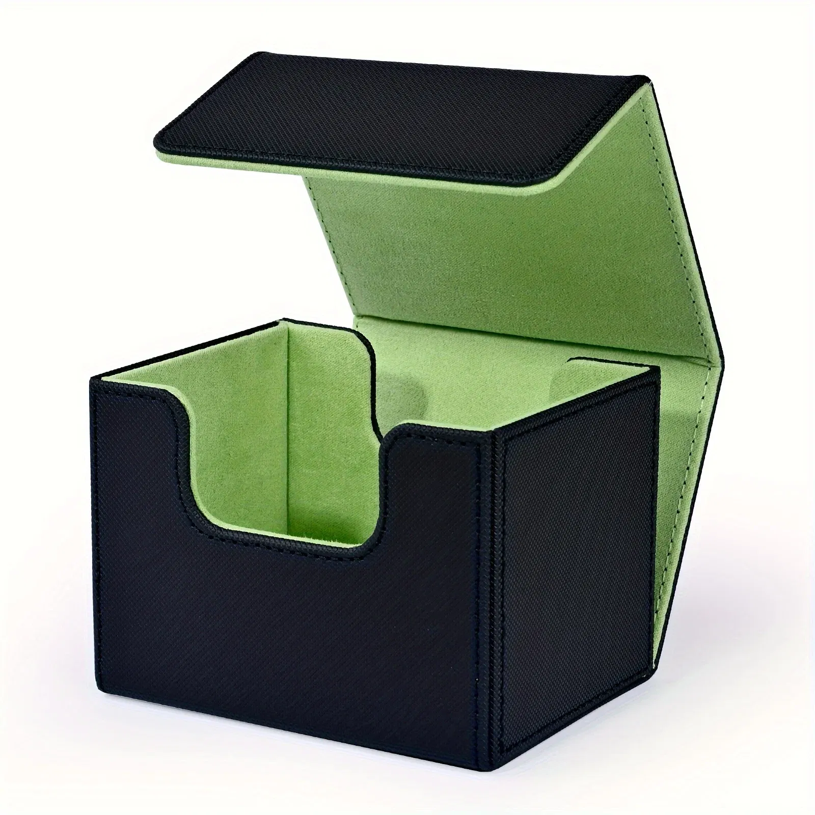Color: DEEP BLUE - Card Deck Box , Card Storage Box Fits 100 single  Sleeved Cards, PU Leather Strong Magnet Card Deck Case for TCG Cards