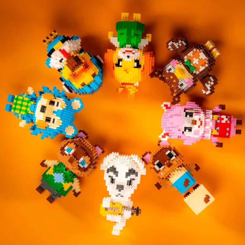 Color: Wood - New 28 Kinds Of Animals Crossing Building Blocks Raymond Model Anime Building Blocks Toys Children's Building Blocks Toy Gifts