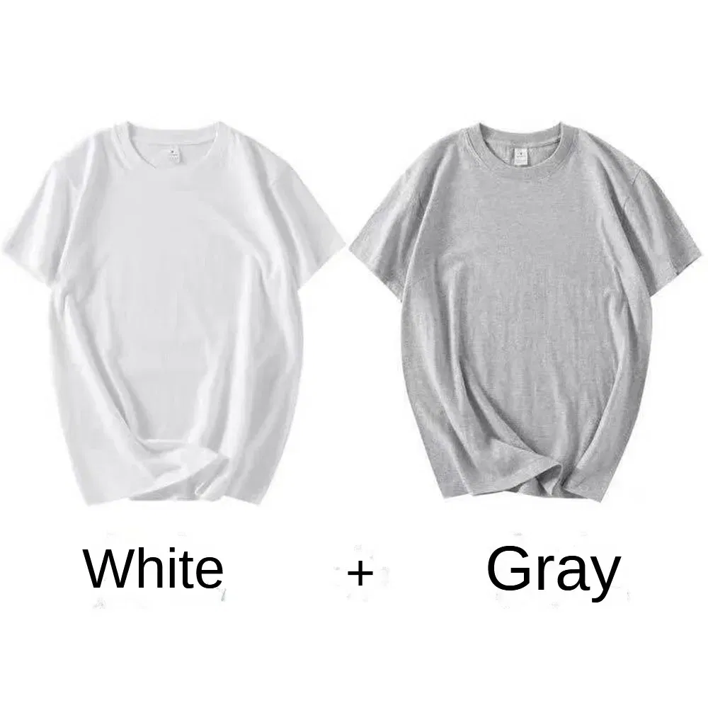 Color: SKY BLUE, Size: 4XL, Sale by Pack: Pack of 2 - 2PCS 100% Cotton Solid T Shirts Men's and Women's Short Sleeve White Tees Casual Breathable Loose Round Neck T-shirt Couple Tops