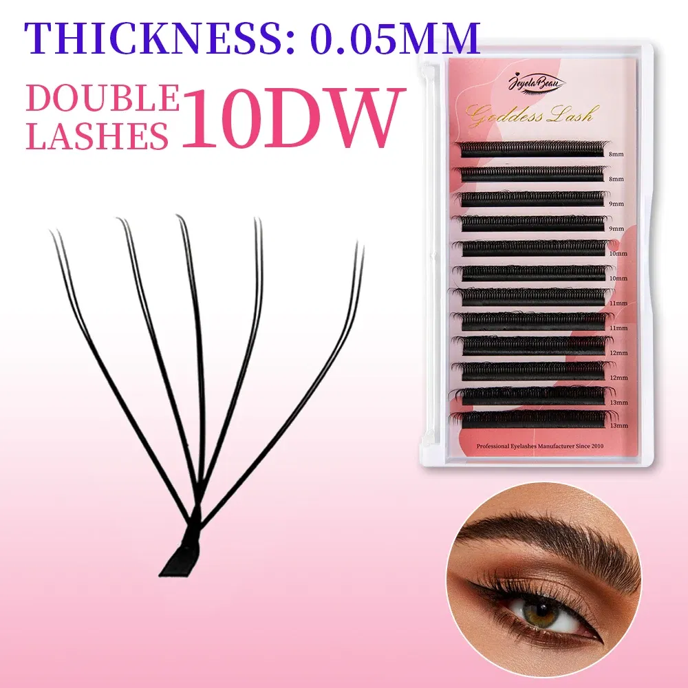 Color: Red, Curl: D, Thickness: 0.07mm, Length: MIX, Ships From: CHINA - Goddess 3D/4D/5D/6D/7D/8D W Shape lashes 4D Premade Fan Lash Extensions 0.07 C/D Curl Natural Soft High Quality Idividual Lashes