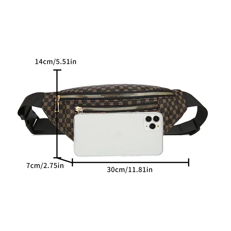 Color: black - VC Men's Fanny Pack Lightweight Sports Cycling Waist Bag Classics Small Shoulder Bags for Man Belt Pouch Phone Chest Bags Male