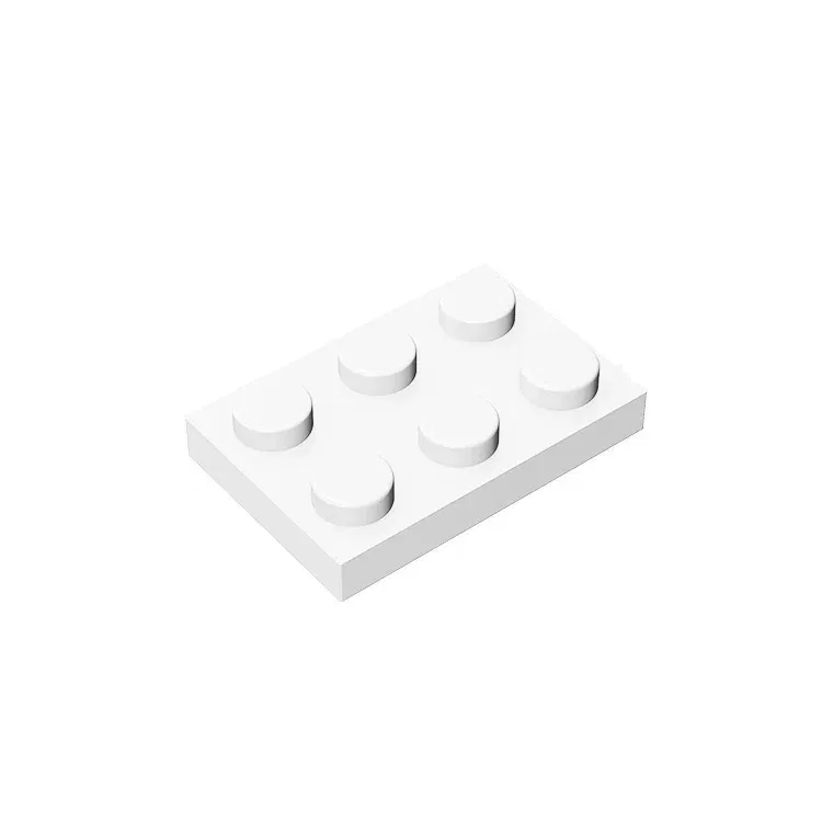 Color: DEEP BLUE - Educational Assemblage GOBRICKS Plate 2 x 3 compatible with lego 3021 pieces of children's toys building block Particles Plate