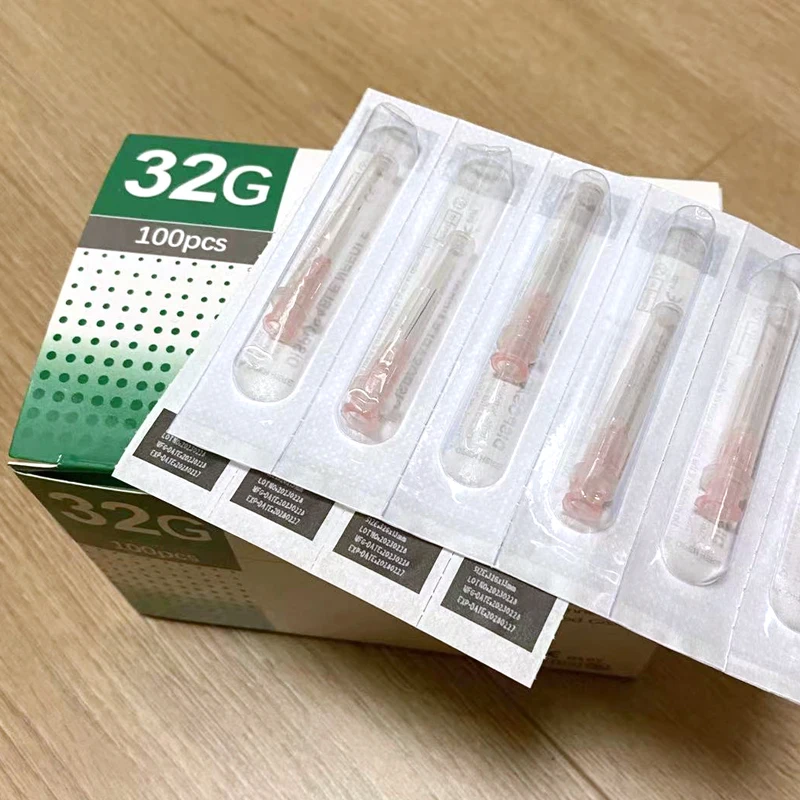 Specification: 8mm - 100Pcs 25G 27G 29G 34G 33G 32G 31G 30G Painless Small Superfine Beauty Needle Disposable Injection Piercing Needles 1.5/4/6/13mm