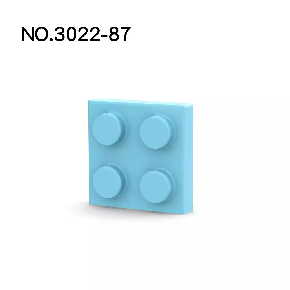 Color: Clear - 20Pcs MOC Parts 3022 94148 Plate 2 x 2 Compatible Bricks DIY Assmble Building Blocks Particle Kid Puzzle Brain Toy Birthday Gif