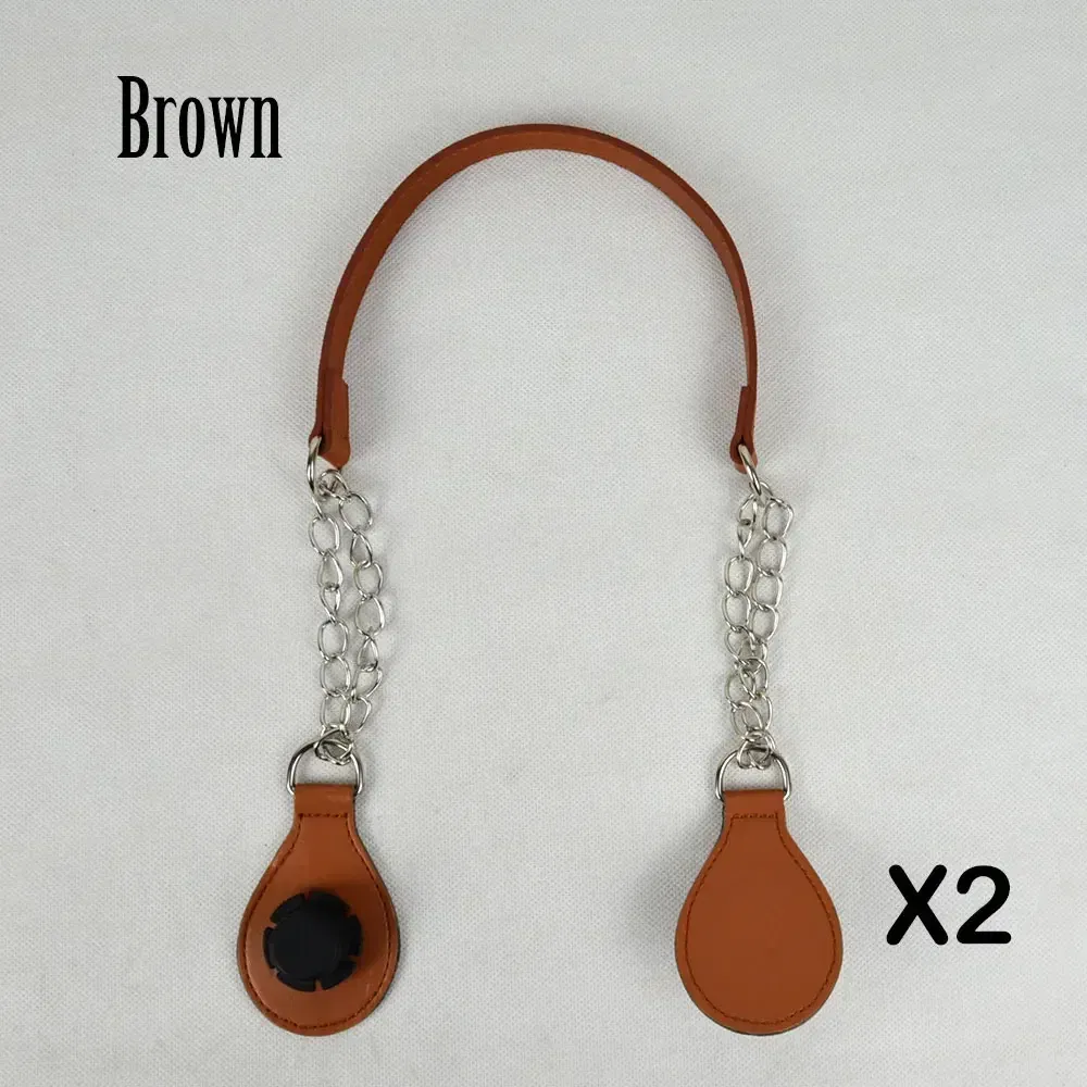 Color: Gold, Ships From: CHINA - TANQU 1 Pair Long leather PU chain Handle with Tear Drop End Double Metal Chain for O Bag for EVA Obag Women Bag