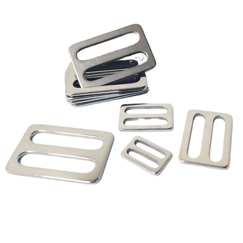 Size: 3# - Stainless Steel Tri-Glide Strap Adjuster Full Slider Square Buclke for Leather Craft Bag Shoulder Strap Belt Webbing
