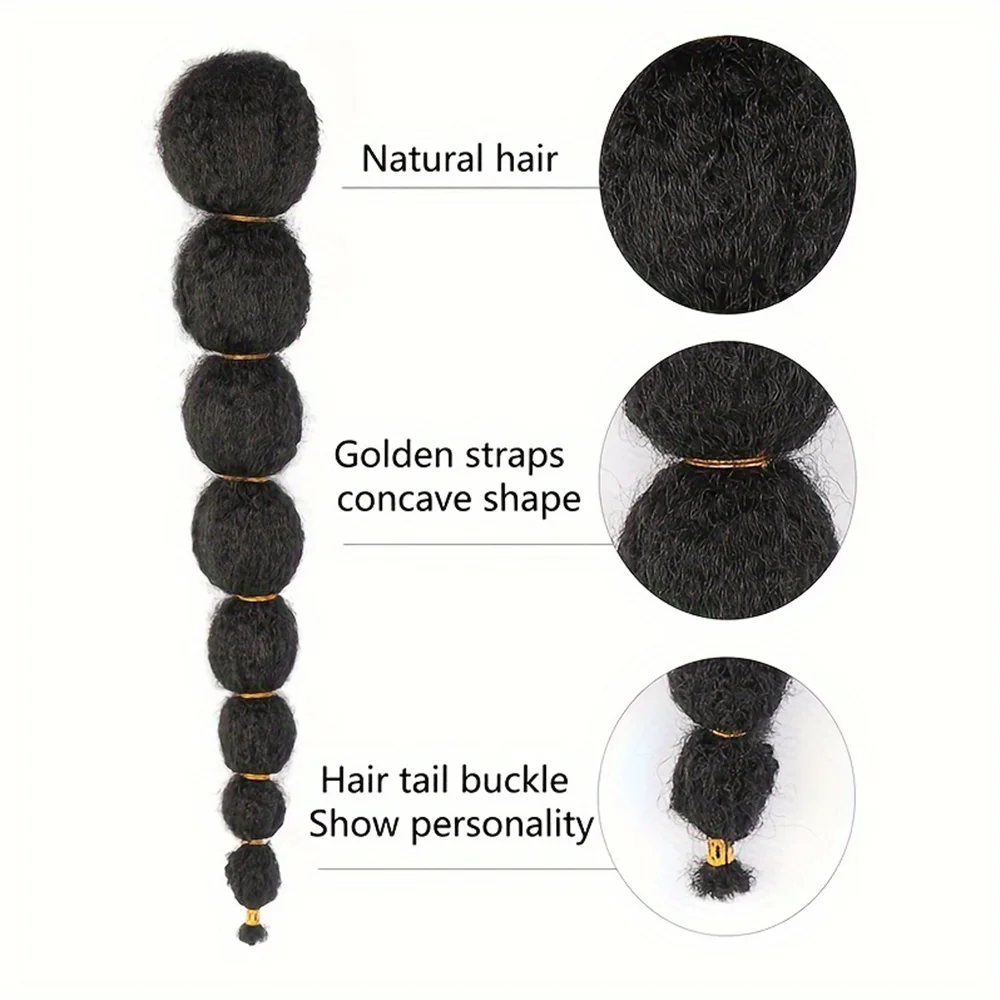 Color: #1B, Stretched Length: 18inches - Kinky Afro Puff Ponytail Extension for Black Women 18/24 Inch Long Lantern Bubble Drawstring False Pigtail Synthetic Hair Piece