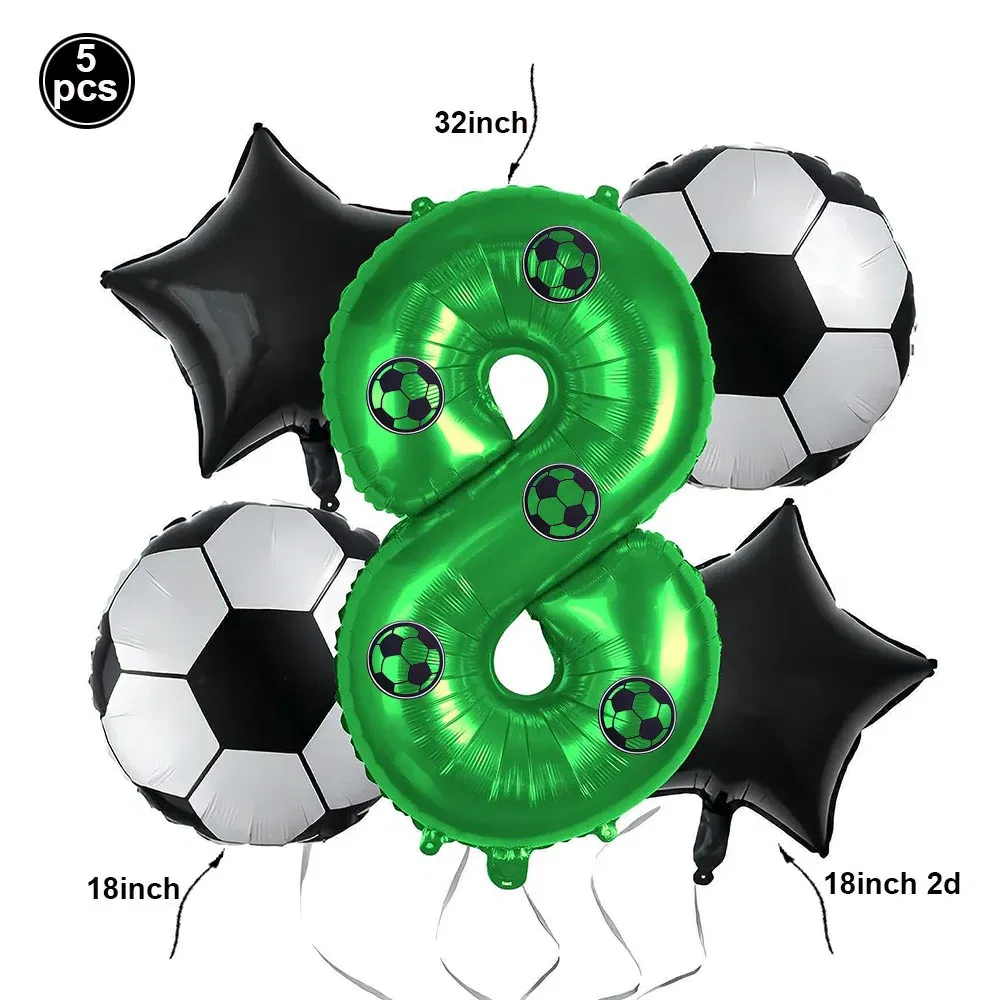 Color: Dark Khaki - Soccer Birthday Party Decorations Disposable Tableware Paper Plates Cups Napkins Tablecloth Balloon Banner Soccer Party Supplies
