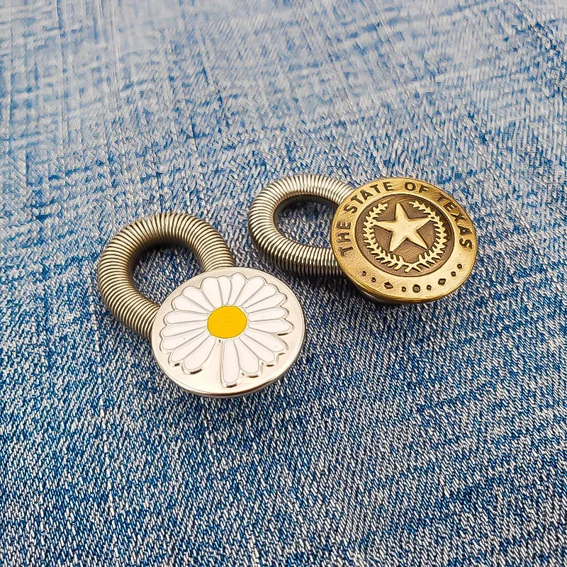 1/4/8pcs Detachable Jeans Waist Adjustment Buckle Metal Button Extender for DIY Pants Jeans Free Sewing Waist Extenders Buttons