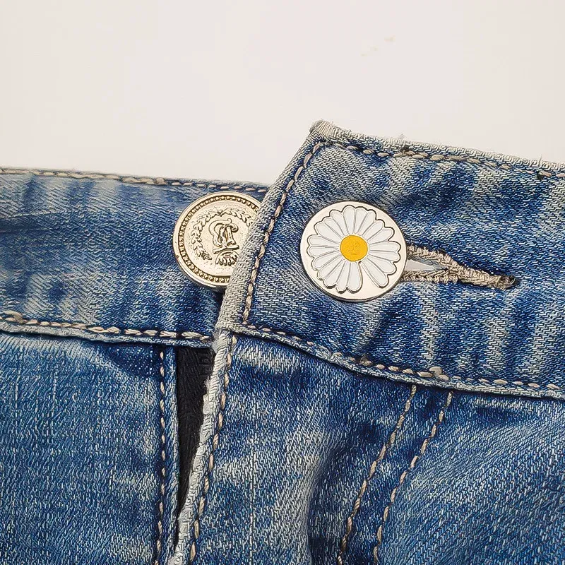 1/4/8pcs Detachable Jeans Waist Adjustment Buckle Metal Button Extender for DIY Pants Jeans Free Sewing Waist Extenders Buttons