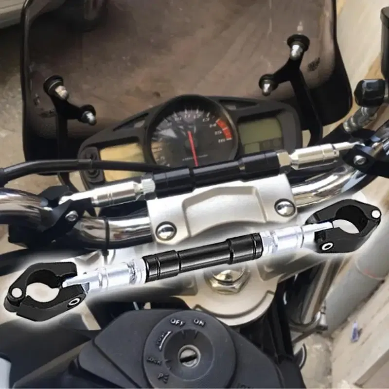 Ships From: CHINA, Color: Red - Universal Motorcycle Multifunctional Bracket Balance Adjustable Bar Stand Crossbar Durable Balancing Handlebar Motorcycle