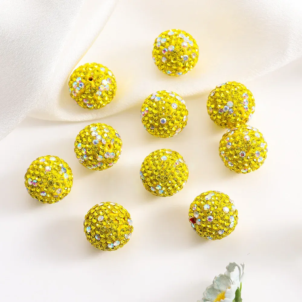 Color: GRAY, Item Diameter: 2mm - 16mm Colorful Ceramic Clay Ball Scattered Beads Diy Mobile Phone Chain Necklace Bracelet Accessories