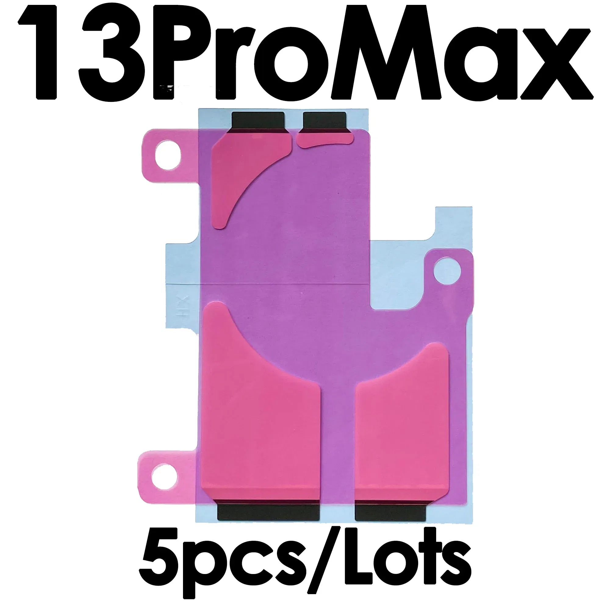Color: PURPLE - 5Pcs Battery Adhesive Sticker for iPhone 13 14 15 16 Pro Max 14 Plus 11Pro 12 Mini 13Pro Battery Glue Tape Replacement Pull Tab