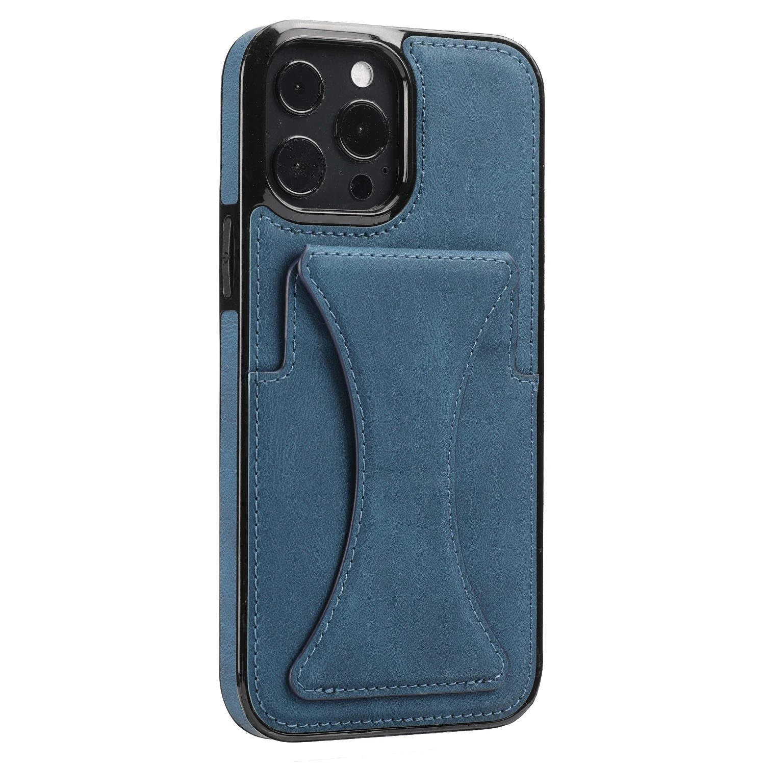 Color: Blue, Material: ABS - For iPhone 16 Pro Max Plus Case 2024 With Magnetic Leather Kickstand Card Slot Wallet Back Cover Protection Shockproof Coque