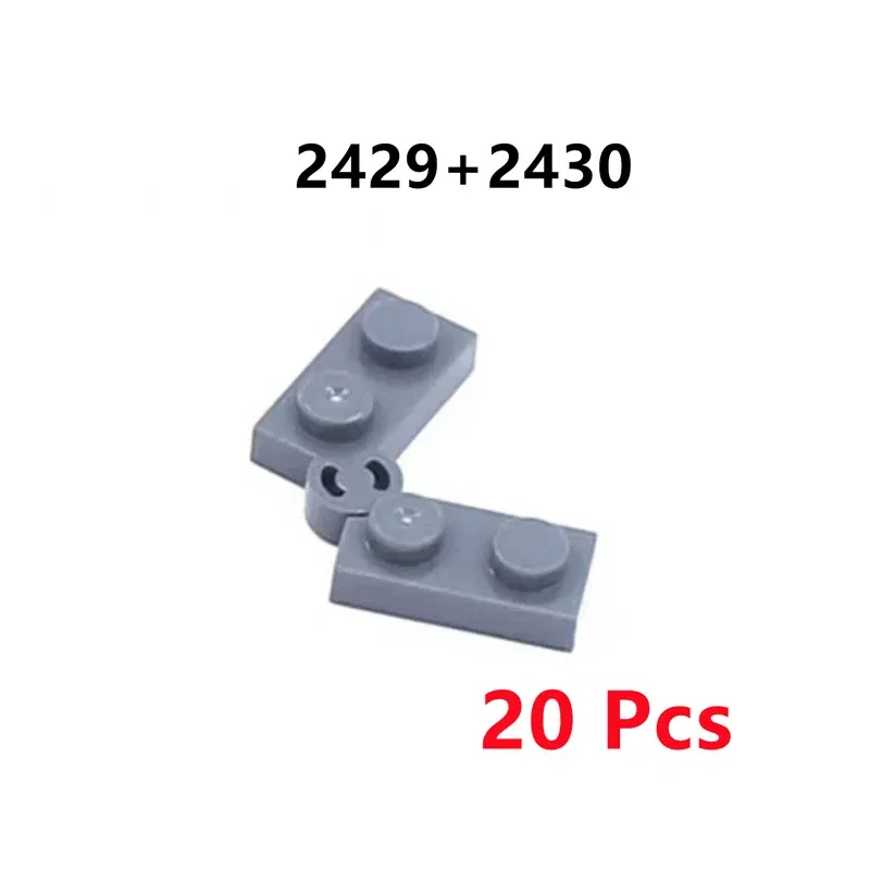 Color: green - 10/20 Pair/Lot Buildings Blocks 2429 2430 3937 3938 Hinge Plate 1 x 4 Swivel 1 x 2 Base and Top Brick Toy For High-Tech MOC Set