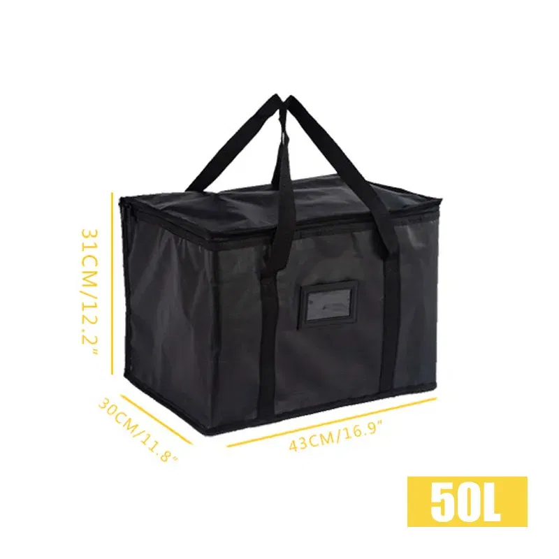 Color: Blue - Insulated Thermal Cooler Bag Drink Storage Large Chilled Bags Cool Lunch Foods Lunch Box Zip Picnic Tin Foil Food panier repas