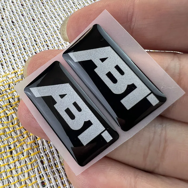 Color: Black - Motorcycle accessories sticker decal resin gel small LOGO for ABT