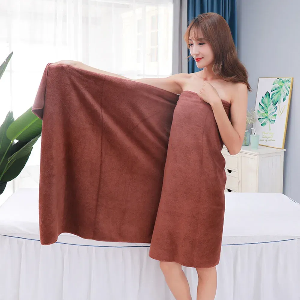 Color: 30#, Size: L - super large smooth and soft double-sided quick-drying microfiber bath towel thickened non-linting towel Sports beauty bath towe