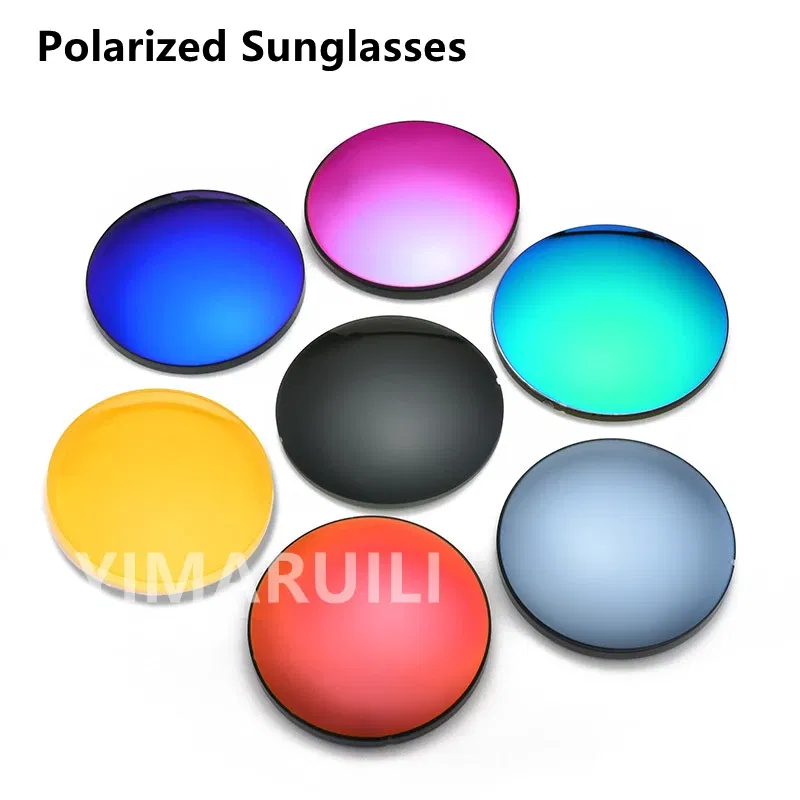 Lenses Color: Yellow, Lens Index: 1.49 - YIMARUILI 1.49 1.56 1.61 1.67 Polarized Lens Sunglasses Lens UV400 Optical Prescription CR-39 Resin Colorful Mirror Lens 1 Pair