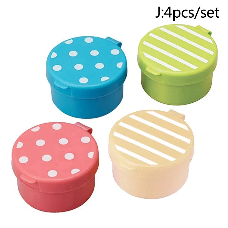 Color: Burgundy - 2Pcs Lunch Bento Soy Sauce Box Container Cute Plastic Condiment Dispenser Mini Portable Salad Dressing Tomato Ketchup Bottle Jar
