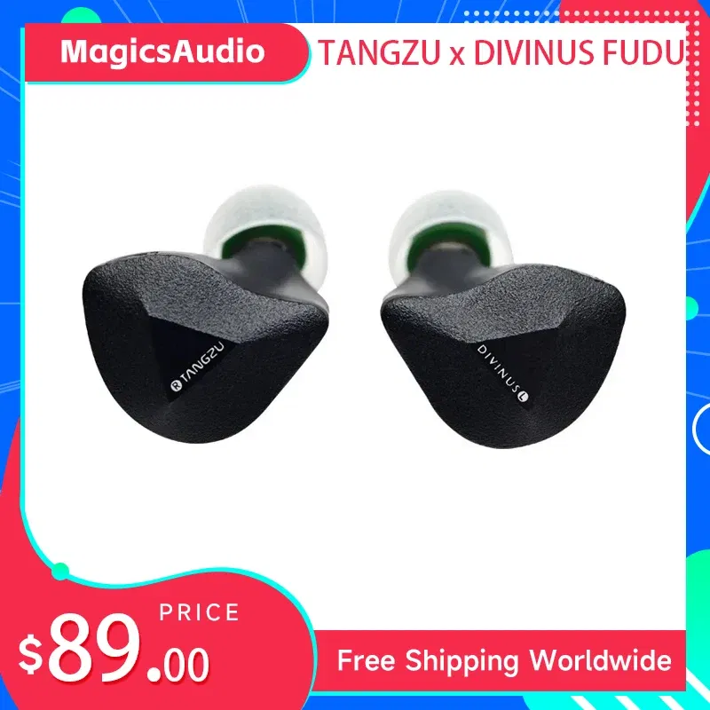 Color: WHITE - TANGZU x DIVINUS FUDU VERSE1 ZEN Series 10mm Dynamic Driver + 2Balanced Armature Hybrid In-ear Earphone 4.4MM 3D PrintedShell