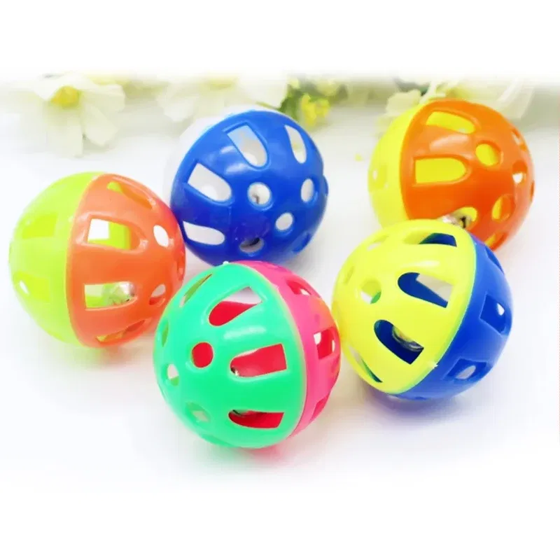 Color: Black, Ships From: CHINA - 1/2/4PCS Plastic Colorful Cat Toys Bells Balls Play Kitten Fun Games Pets Interactive Animal Exercise Funny Cat Toy Ball