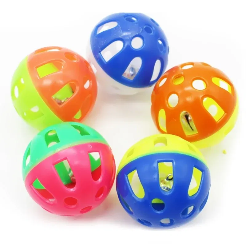 Color: Black, Ships From: CHINA - 1/2/4PCS Plastic Colorful Cat Toys Bells Balls Play Kitten Fun Games Pets Interactive Animal Exercise Funny Cat Toy Ball