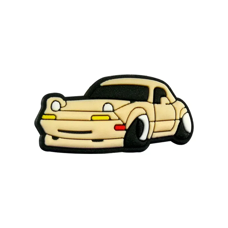 Color: green - 1pcs Clog Charms Cars Cool Roadster SUV PVC Clips Accessories Mini Classic Car Shoe Charms Turbine Clog Pin Kids Gift