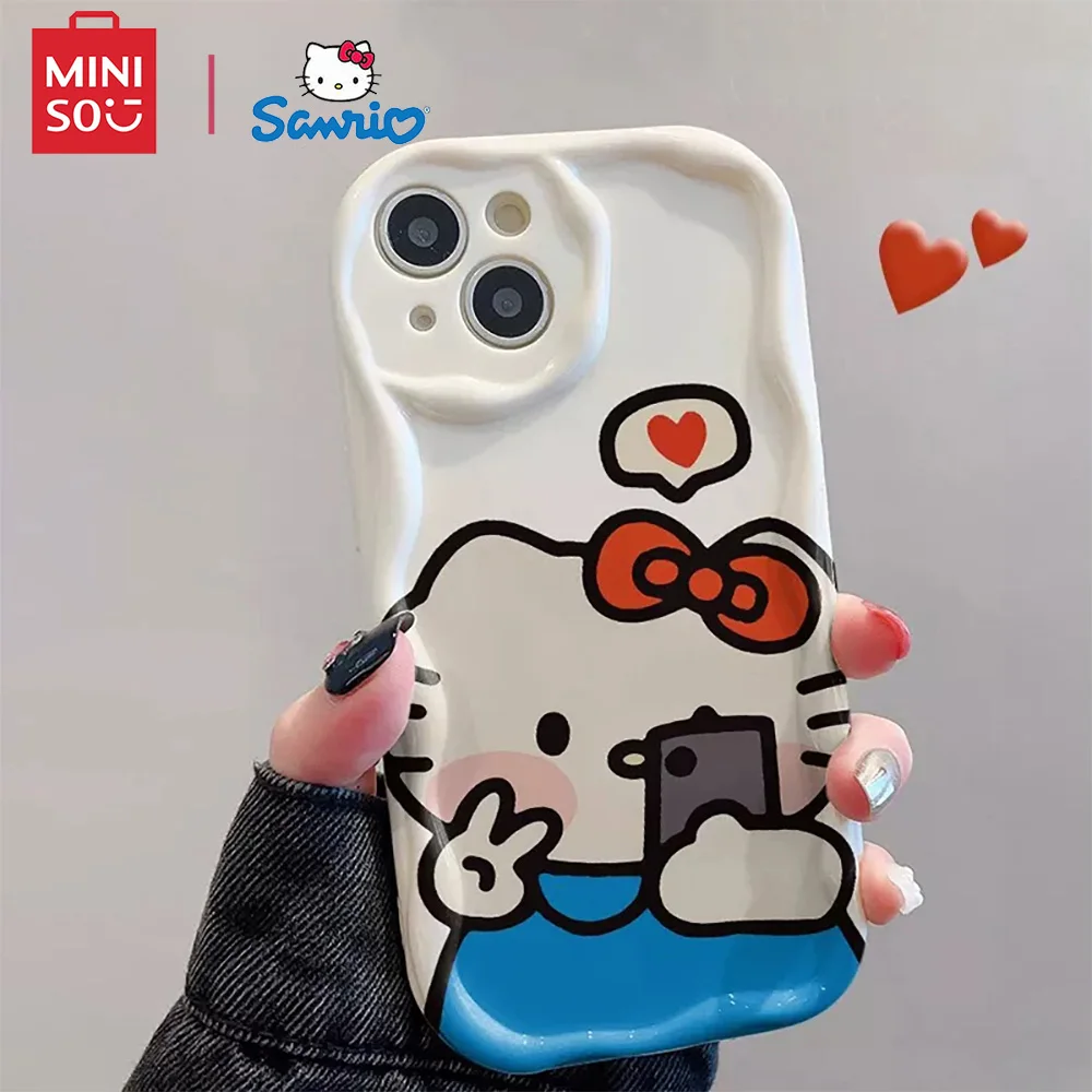Color: Blue, Material: POLYESTER - Miniso Sanrio Collaboration Hello Kitty Phone Case For Samsung Galaxy S10 S20 S21 S22 S23 S24 FE Plus Ultra Note 20 Phone Case