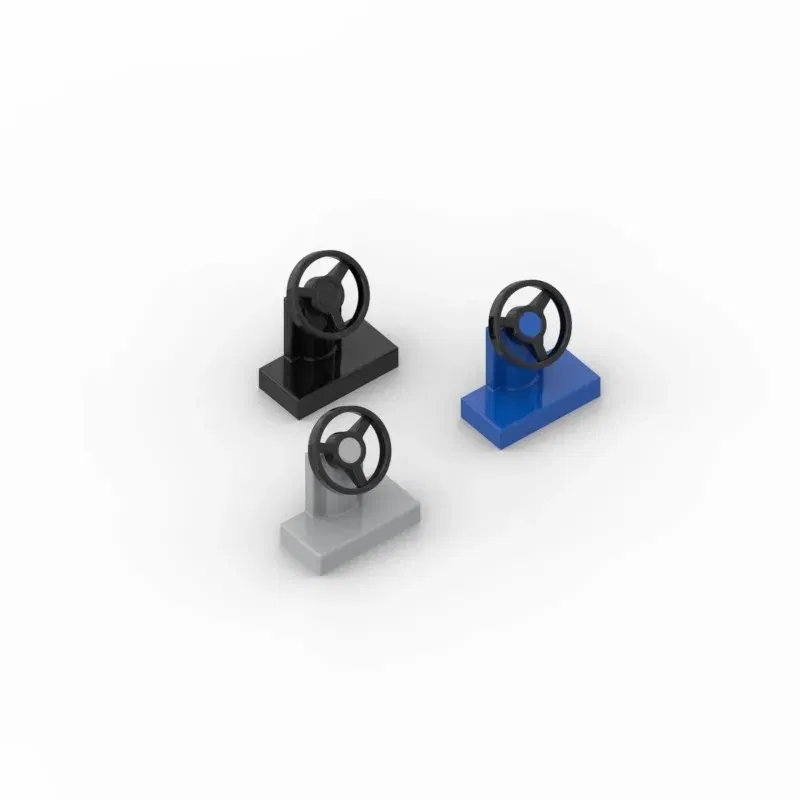 Color: GRAY - 20pcs MOC Parts 3829 73081 Steering Stand 1x2 con volante nero compatibile mattoni fai da te blocchi di costruzione particella g