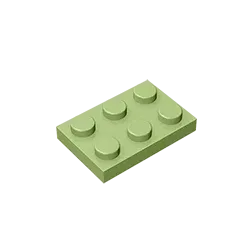 Color: tan - Gobricks GDS-510 Plate 2 x 3 compatible with lego 3021 pieces of children's toys building block Particles Plate DIY