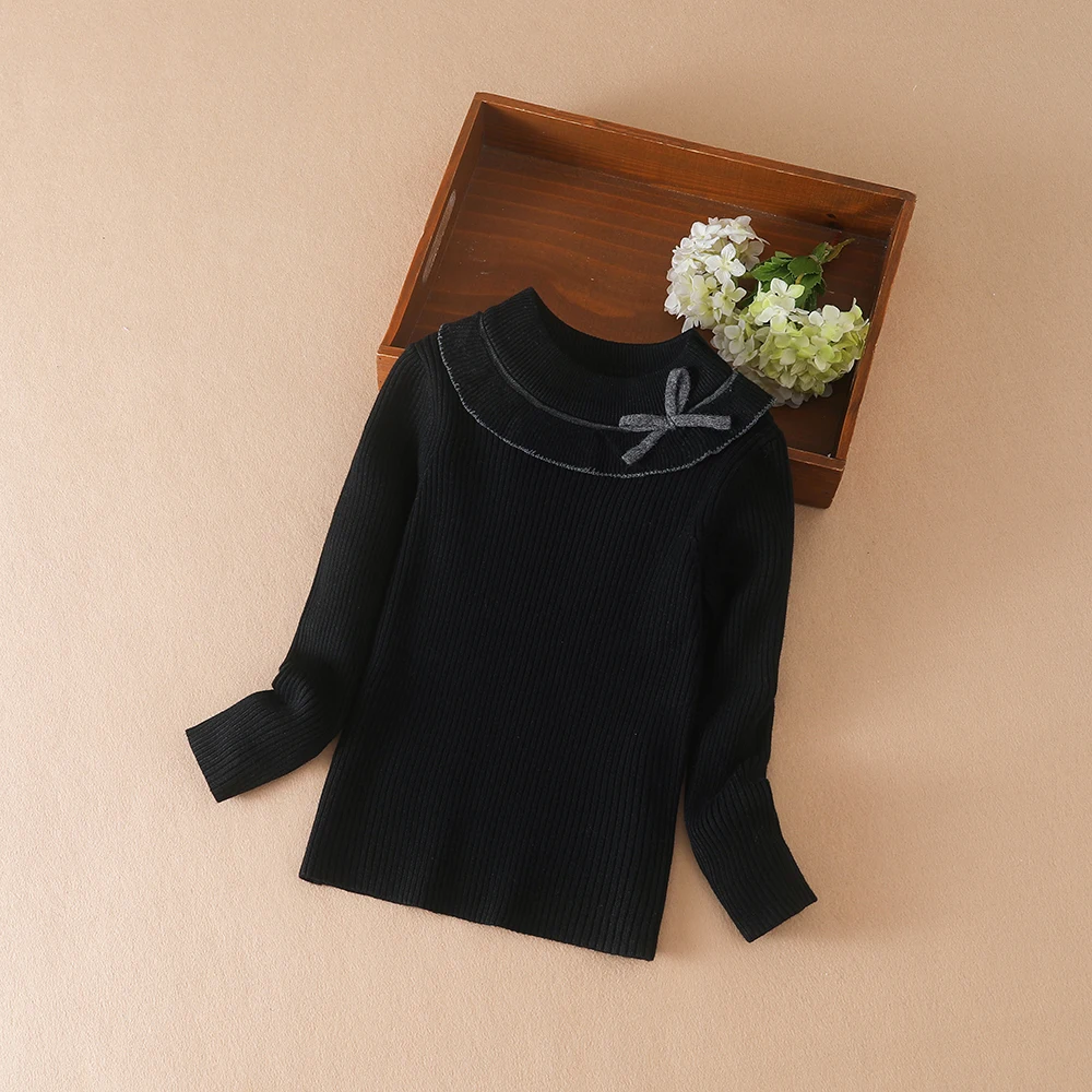 Color: Pink, Kid Size: 12T - Girls Sweater Pullovers Autumn Winter Baby Warm Sweaters Tops Children Knitwear Kids Clothes