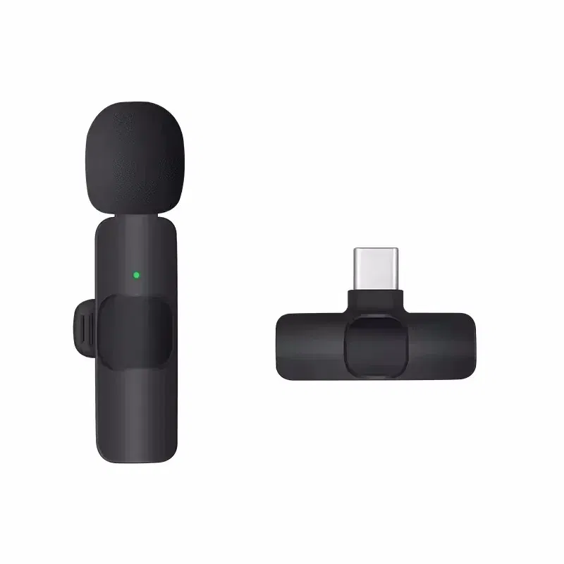 Color: Red - Wireless Lavalier Microphone for iPhone Android Handy Microphone Plug Play Wireless Microphone for Interview YouTube TikTok