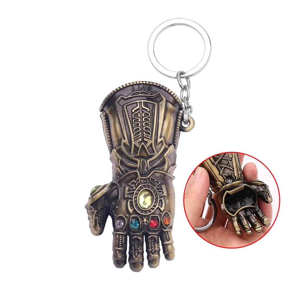 Color: WHITE - Marvel The Avengers Thanos Keychain for Men, Infinity Gauntlet, Creative Beer Bottle Opener, Pendant Gadgets