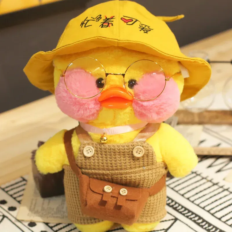 Color: Gold, Height: 11cm-30cm - 30cm Cute LaLafanfan Cafe Duck Plush Toy Kawaii LaLafanfan Duck Doll Soft Stuffed Animal Plush Pillow Birthday Gifts for Kids