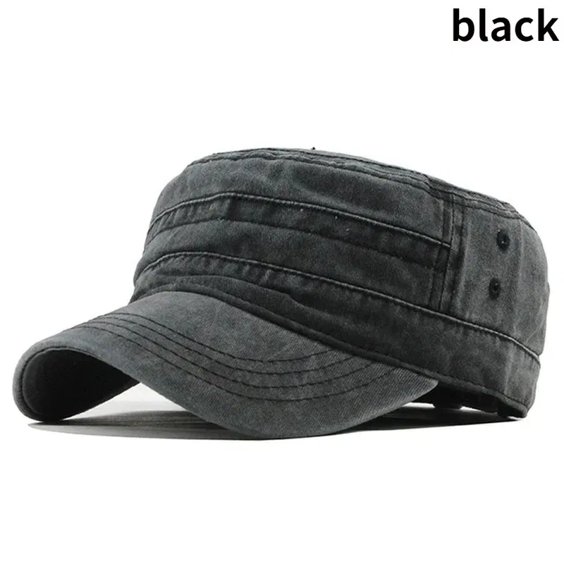Color: Khaki - Delysia King Classic men's flat hat casual cap summer sun hat