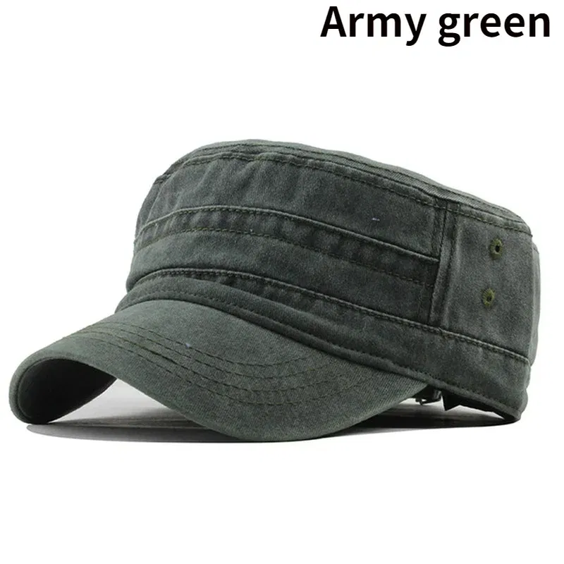 Color: Khaki - Delysia King Classic men's flat hat casual cap summer sun hat