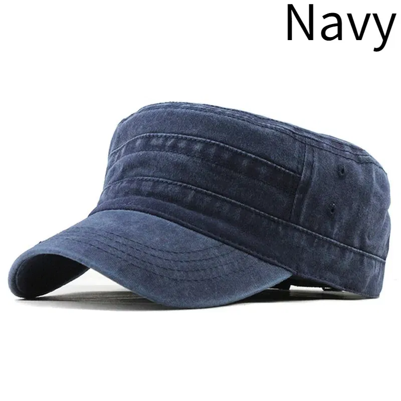 Color: Khaki - Delysia King Classic men's flat hat casual cap summer sun hat