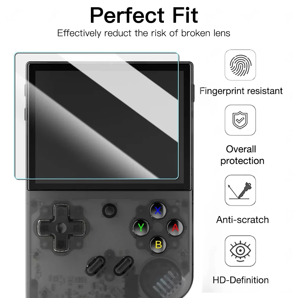 Glass+Bag for R36S/R35S Screen Protector Tempered Glass Film & EVA Portable Storage Case R36S Console Protector Accessories Set