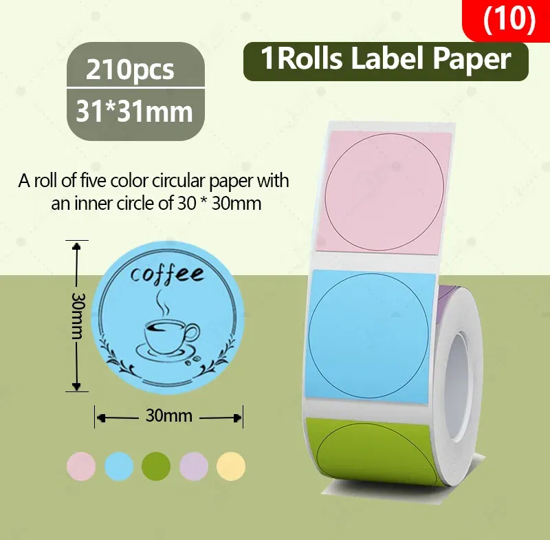 Color: Orange - NIIMBOT B21/B203/B3S label machine printing paper color label waterproof, oil resistant, tear resistant label