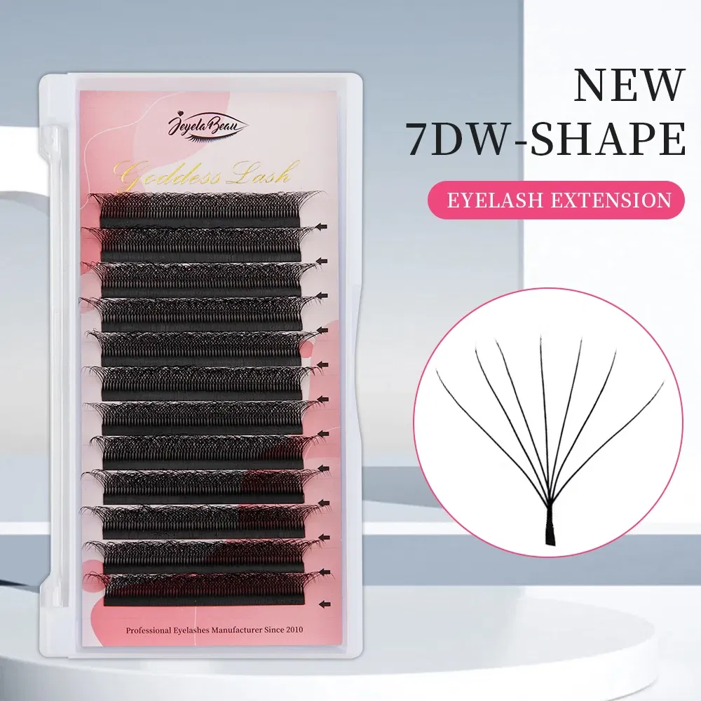 Color: Brushed Chrome, Curl: D, Thickness: 0.07mm, Length: 9mm, Ships From: CHINA - Goddess 3D/4D/5D/6D/7D/8D W Shape lashes 4D Premade Fan Lash Extensions 0.07 C/D Curl Natural Soft High Quality Idividual Lashes