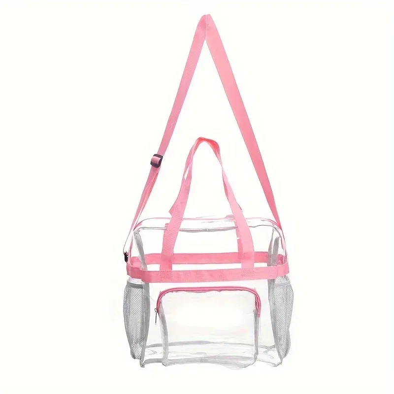 Color: GRAY - Portable PVC Travel Bag with Large Capacity and Transparent Design for Easy Organization and Washing