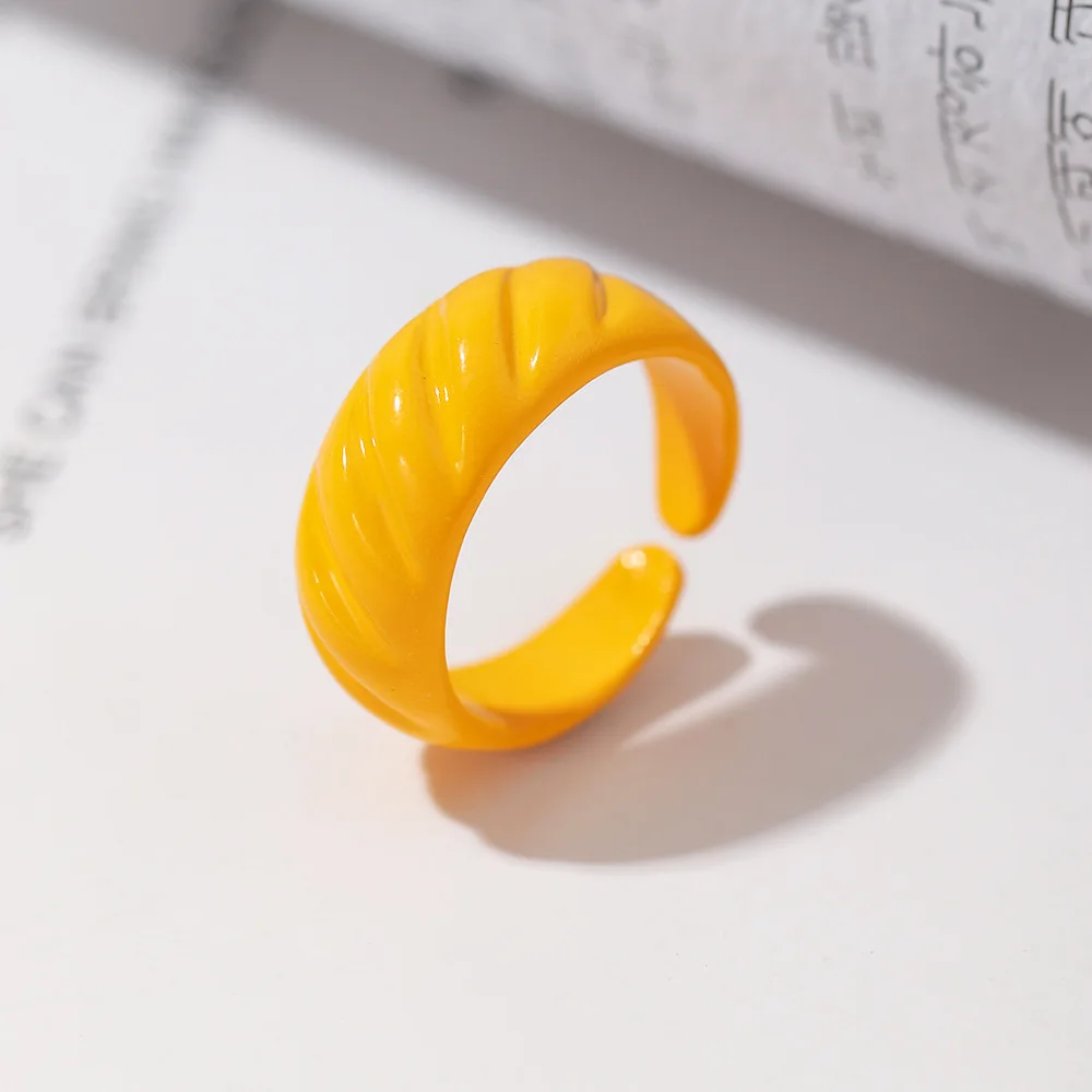 Main Stone Color: Silver - New Creative Design Five-Pointed Star Simple Geometry Color Wide Ring For Woman Simple Personality Trend Temperament Rings