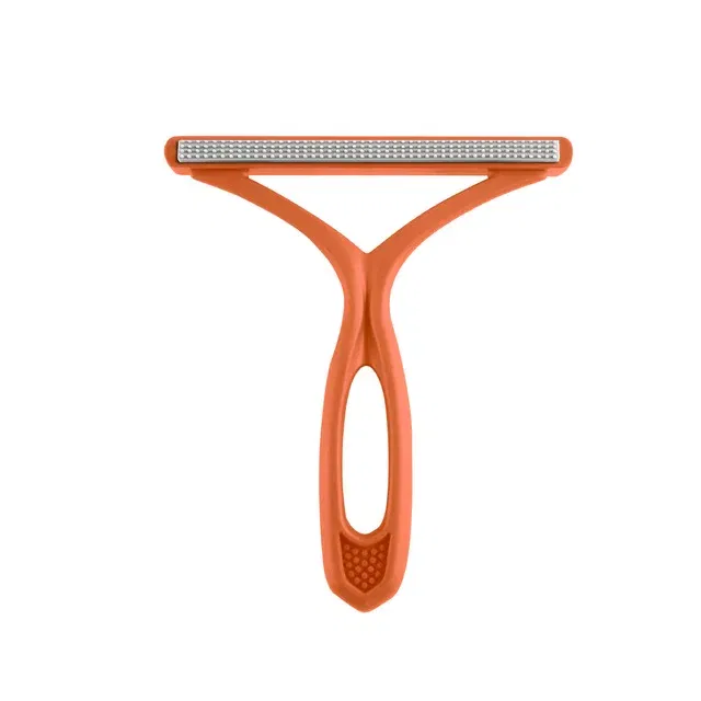 Color: Red - 1pc 2in1 Double Sided Pet Hair Remover Lint Remover Clean Tool Shaver Sweater Cleaner Fabric Shaver Scraper For Clothes Carpet