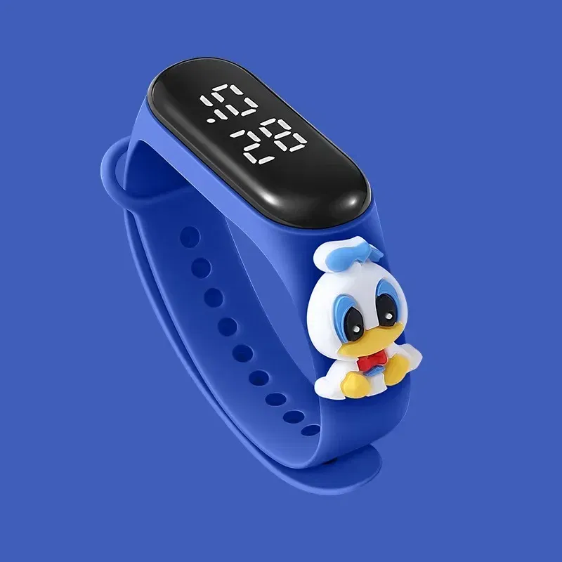 Color: Clear - Disney Stitch LED Waterproof Kids Digital Watch Spiderman Hulk Children Watch Sports Touch Electronic Kids Gifts