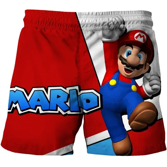 Color: GRAY, Kid Size: 7 - Super Marios Children's Swimming Pants Boys' Swimming Pants Children's Swimming Pants Beach Shorts Boys' Swimming Suits Children