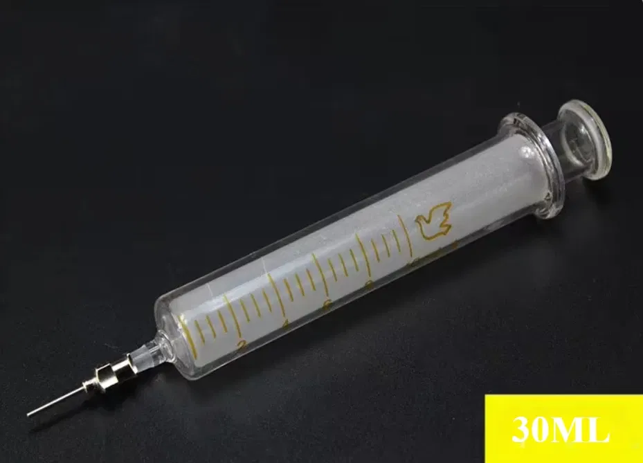 Color: Yellow - Glass Syringe 1ml 2ml 5ml 10ml 20ml 30ml Syringe Metal Needle Welding Oil Container Glass Push Rod Mobile Phone Repair Tools