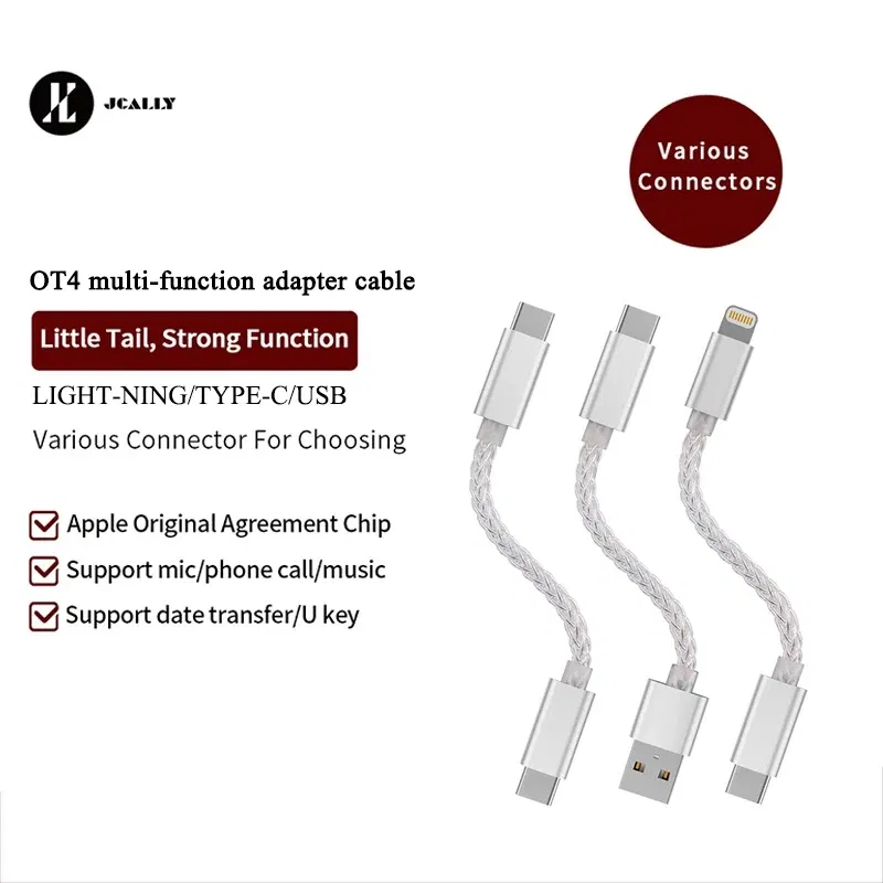 Color: BROWN - JCALLY OT4 OTG multi-function adapter cable Light-ning TPYE-C USB  interface wire control for UP5 M3X UA2 ATOM LINK2 UA5 BEAM3S