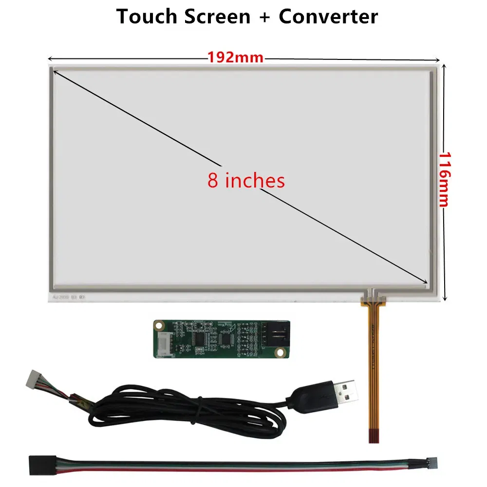 Color: Red - 3.5/4.3/5/6.2/7/8/9/10.1 Inch Raspberry Pi Industrial Equipment PC Car Resistance Digitizer Touch Screen Panel USB Driver Board